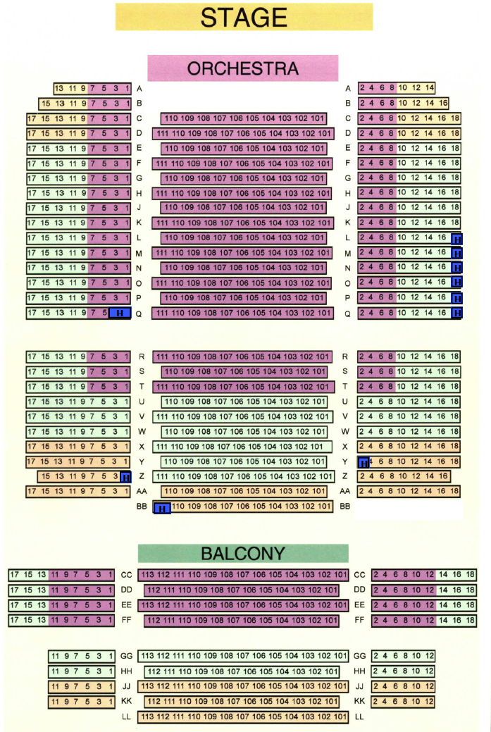 Town Theatre Seating Chart